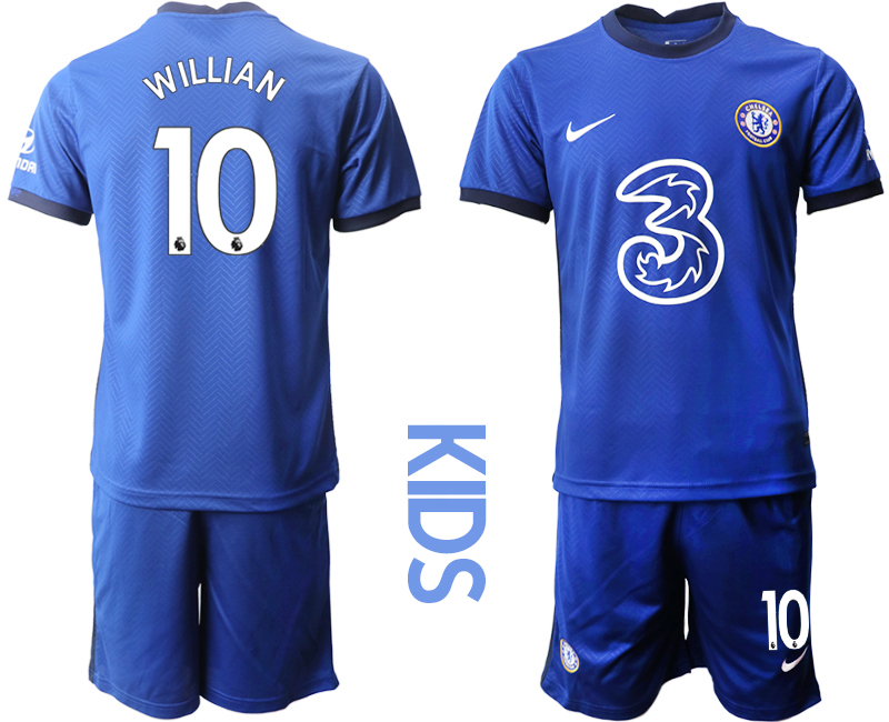 Youth 2020-2021 club Chelsea home #10 blue Soccer Jerseys->customized soccer jersey->Custom Jersey